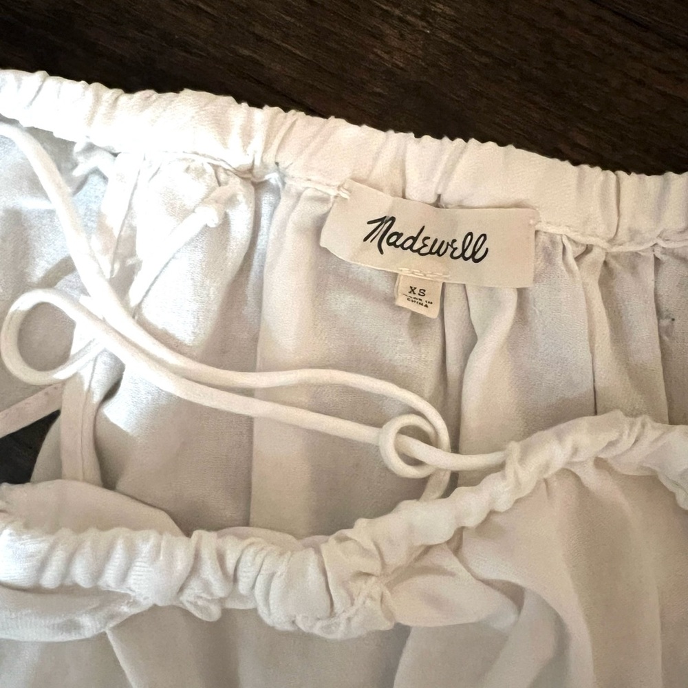 MADEWELL BUNDLE Leather backpack bag jeans seersucker skirt leggings tan… - Picture 11 of 16
